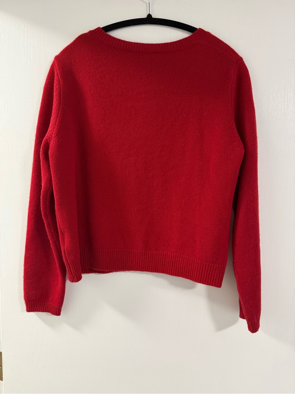 Quince Classic Red Button-Down Cashmere Cardigan size large - Picture 5 of 7